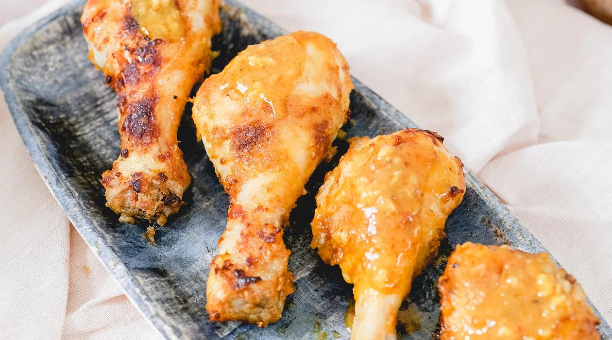 Kipdrumsticks met Pauwels Mosterd