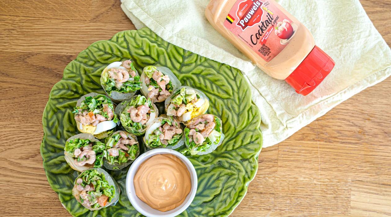 Springrolls met Pauwels Cocktailsaus