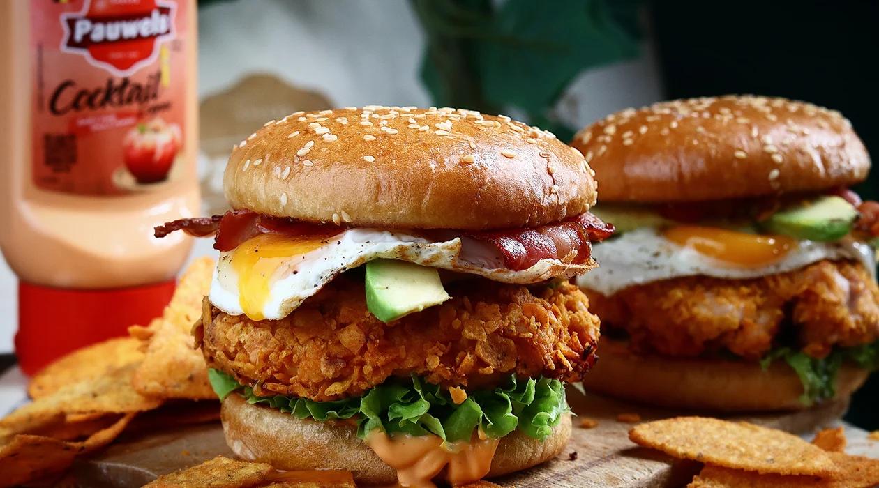 kalkoenburger met Pauwels Cocktailsaus