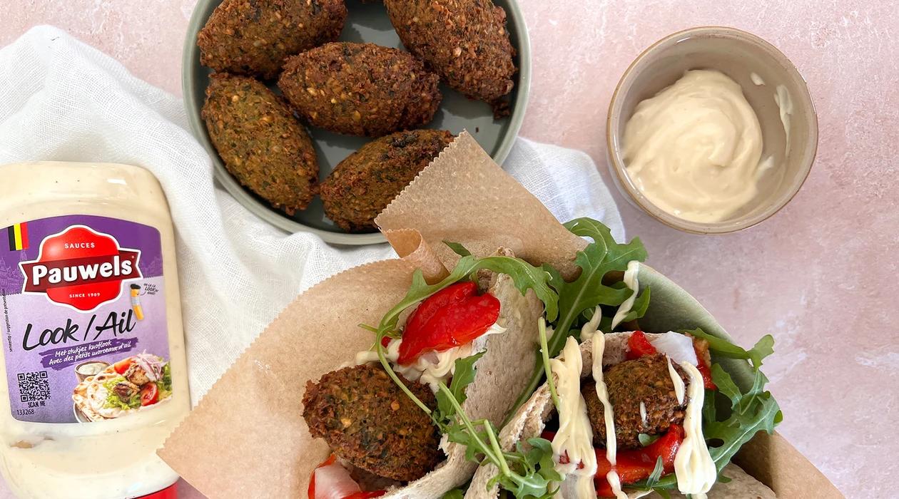 Falafel met Pauwels Looksaus
